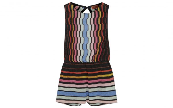 MISSONI Metallic crochet-knit playsuit