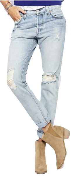 Levi's 501 Customised Vintage Fit Ripped Jeans