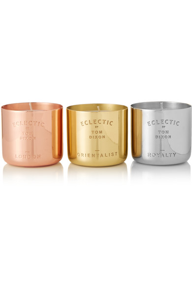 Tom Dixon LONDON, ORIENTALIST AND ROYALTY SET OF THREE CANDLES