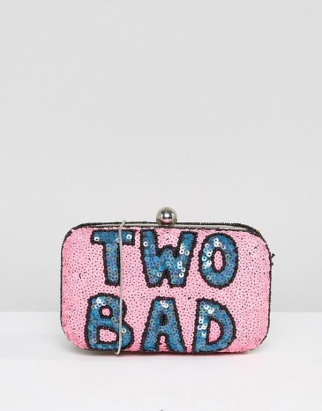 FROM ST XAVIER X HOW TWO LIVE HAND BEADED TWO BAD BOX CLUTCH BAG