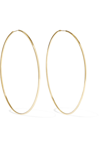 MAGDA BUTRYM - GOLD-PLATED SILVER HOOP EARRINGS - ONE SIZE