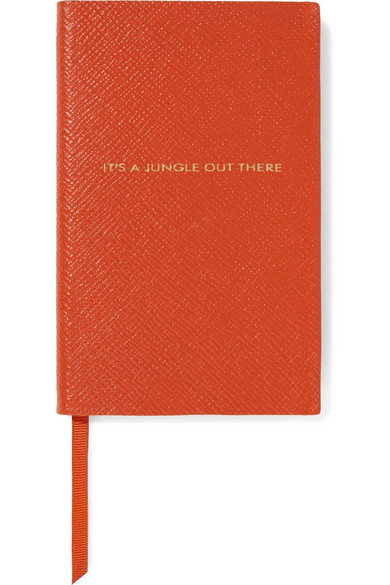 PANAMA IT’S A JUNGLE OUT THERE TEXTURED-LEATHER NOTEBOOK