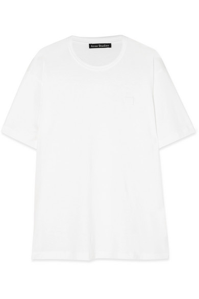 ACNE STUDIOS Nash Face appliquéd cotton-jersey T-shirt