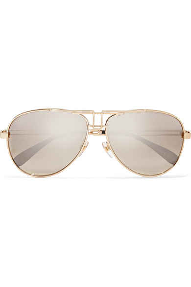 GIVENCHY Aviator-style gold-tone sunglasses