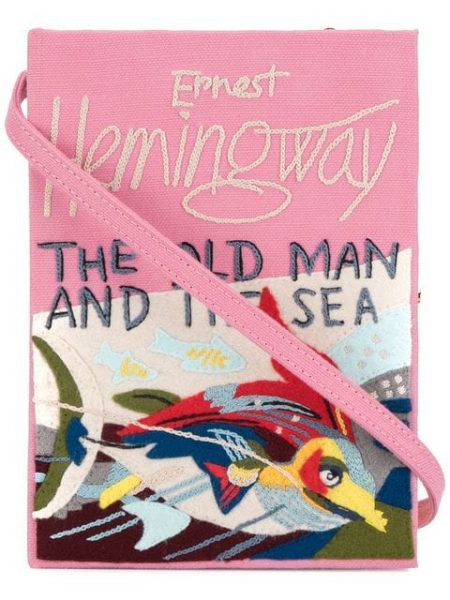 OLYMPIA LE-TAN THE OLD MAN AND THE SEA BOOK CLUTCH - PINK