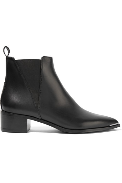 ACNE JENSEN LEATHER ANKLE BOOTS