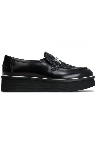 TOD'S QUILTED LEATHER PLATFORM LOAFERS