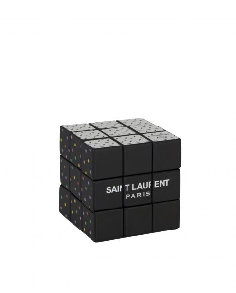 SAINT LAURENT BRAIN-TEASER ADORNED WITH A CHECKERED PATTERN.
