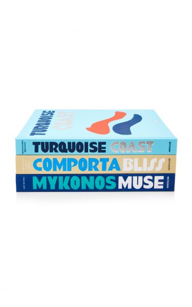 ASSOULINE MYKONOS MUSE, TURQUOISE COAST AND COMPORTA BLISS HARDCOVER BOOK SET