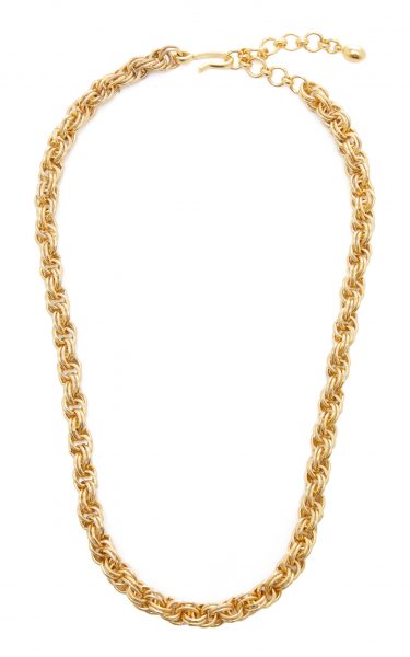 BRINKER & ELIZA CHAIN REACTION 24K GOLD-PLATED NECKLACE