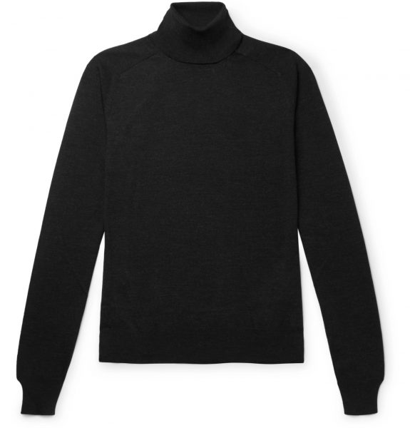 BLACK RONALD SLIM-FIT WOOL ROLLNECK SWEATER | THE ROW |
