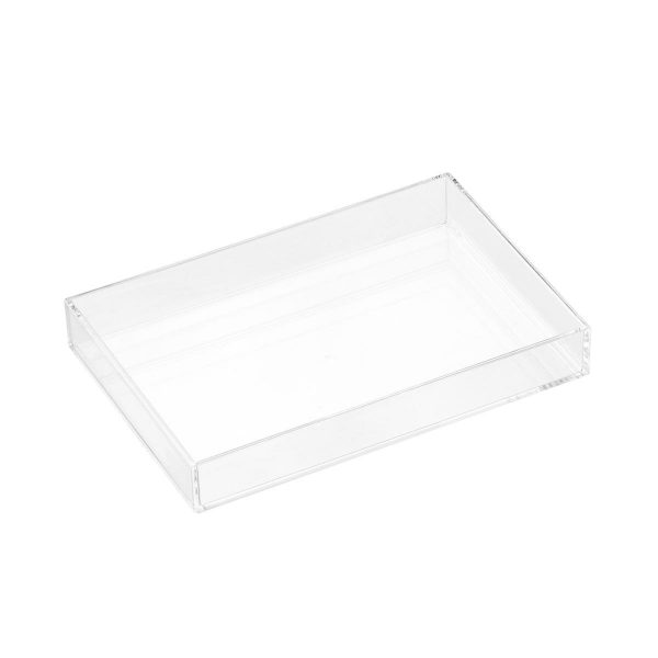CLEAR ACRYLIC SMALL STACKABLE TRAYS