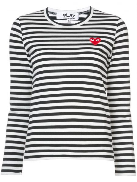 Comme Des Garçons Play striped long sleeved T-shirt
