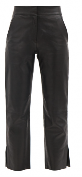STAND STUDIO ZOE CROPPED LEATHER TROUSERS