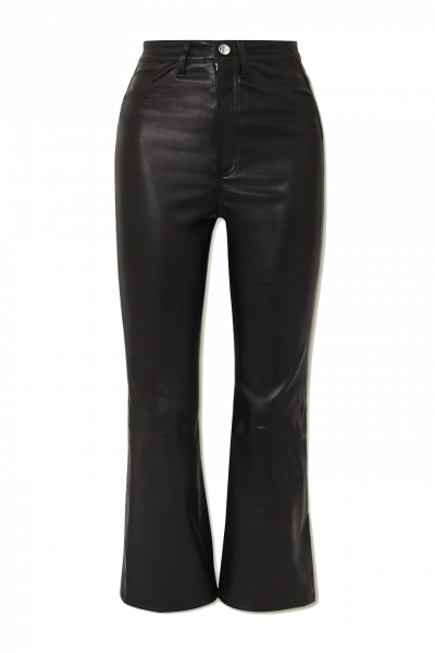 SPRWMN LEATHER FLARED PANTS
