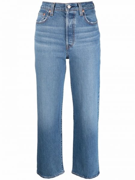 RIBCAGE HIGH-RISE CROPPED JEANS