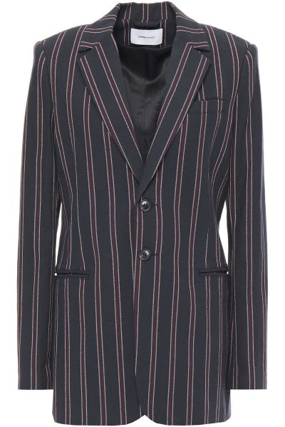 CURRENT/ELLIOTT The Calla striped cotton-twill blazer