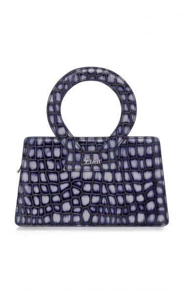 LUAR Ana Croc-Patterned Leather Top Handle Bag