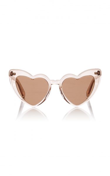 Saint Laurent Loulou Heart-Shaped Acetate Sunglasses