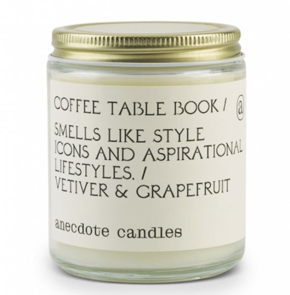 COFFEE TABLE BOOK GLASS JAR CANDLE byAnecdote Candles