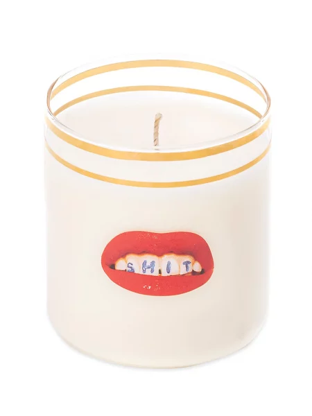 Seletti Toilet Paper Graphic Lips Candle