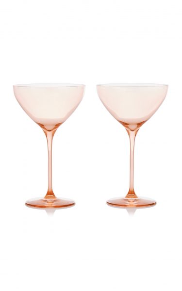 Estelle Colored Glass Set-Of-Two Glass Martini Glasses