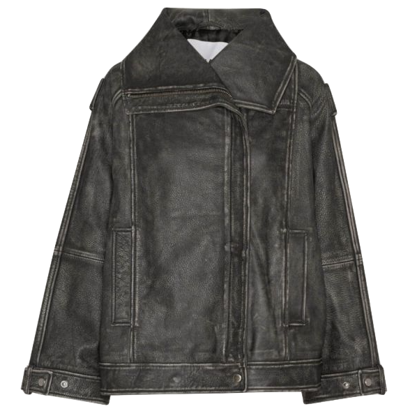 REMAIN BIRGER CHRISTENSEN Jacket Washed Look Leather Black