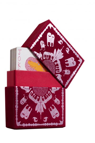 L'OBJET + Haas Brothers velvet box and jumbo playing cards